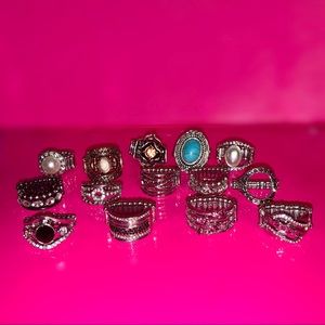 14 Paparazzi stretch rings